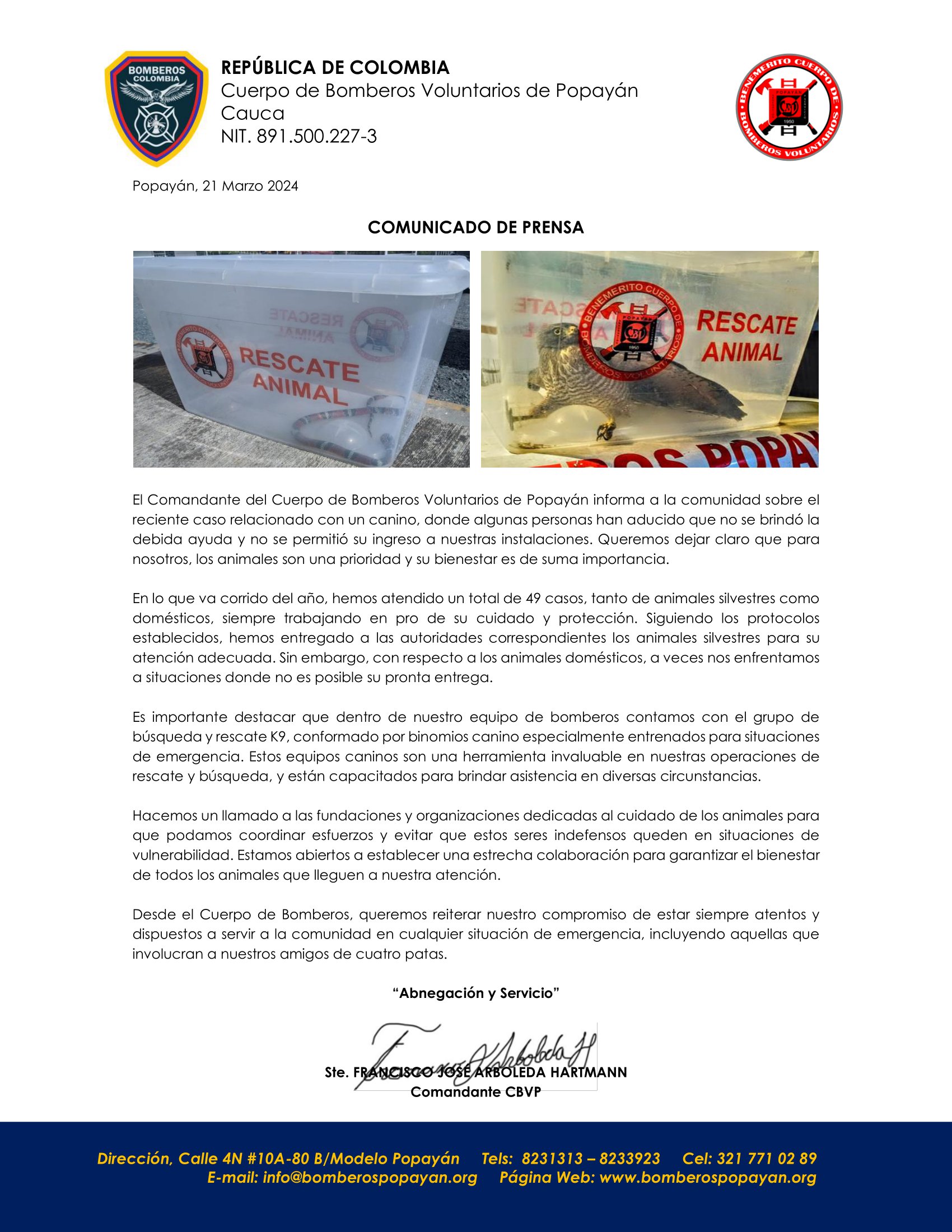 COMUNICADO DE PRENSA 1